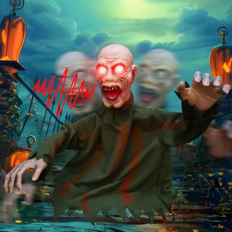 Animated Halloween Decorations Outdoor Scary,…