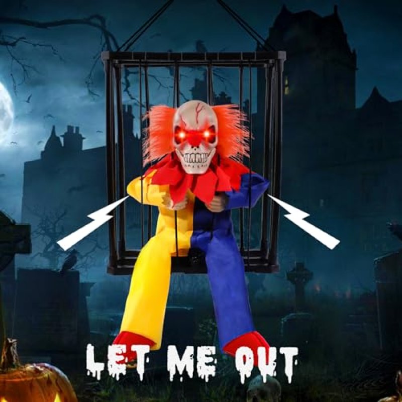 DTYDECLE Animated Skeleton Cage Decoration