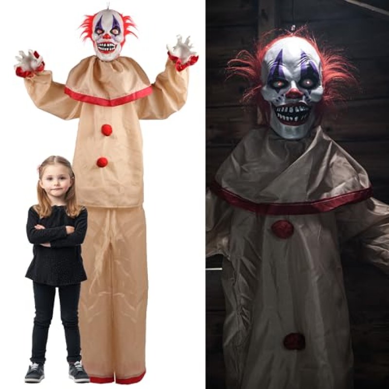 Animatronic Large Creepy Clown 160cm 63"…