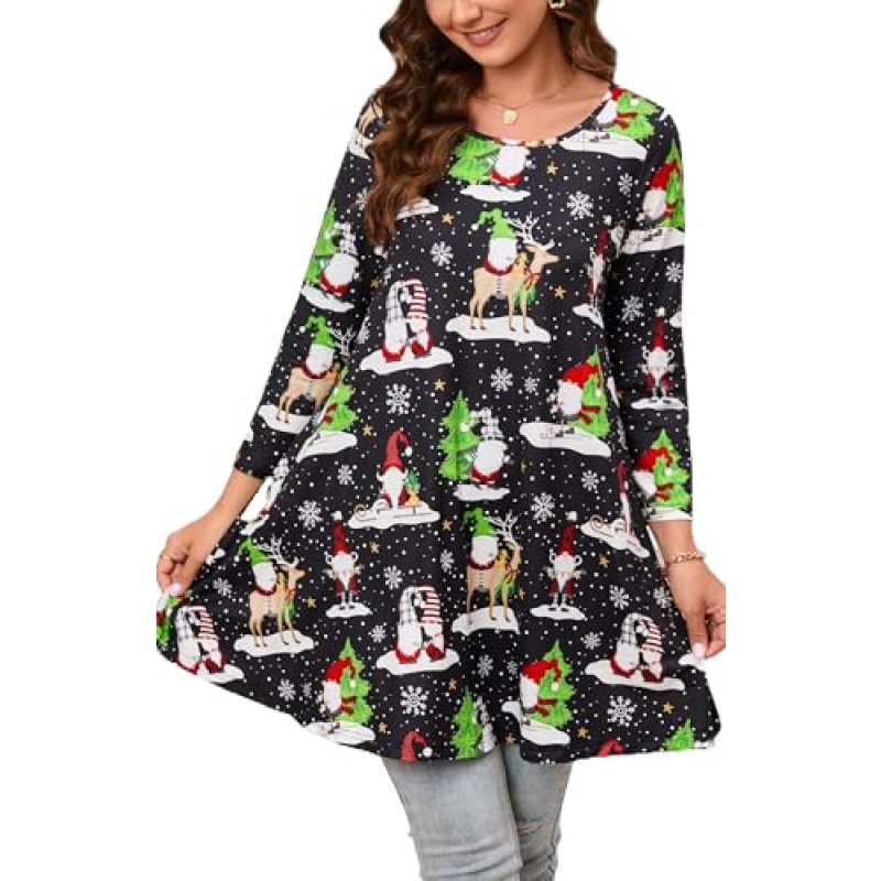 Enmain Women's Christmas Tunic