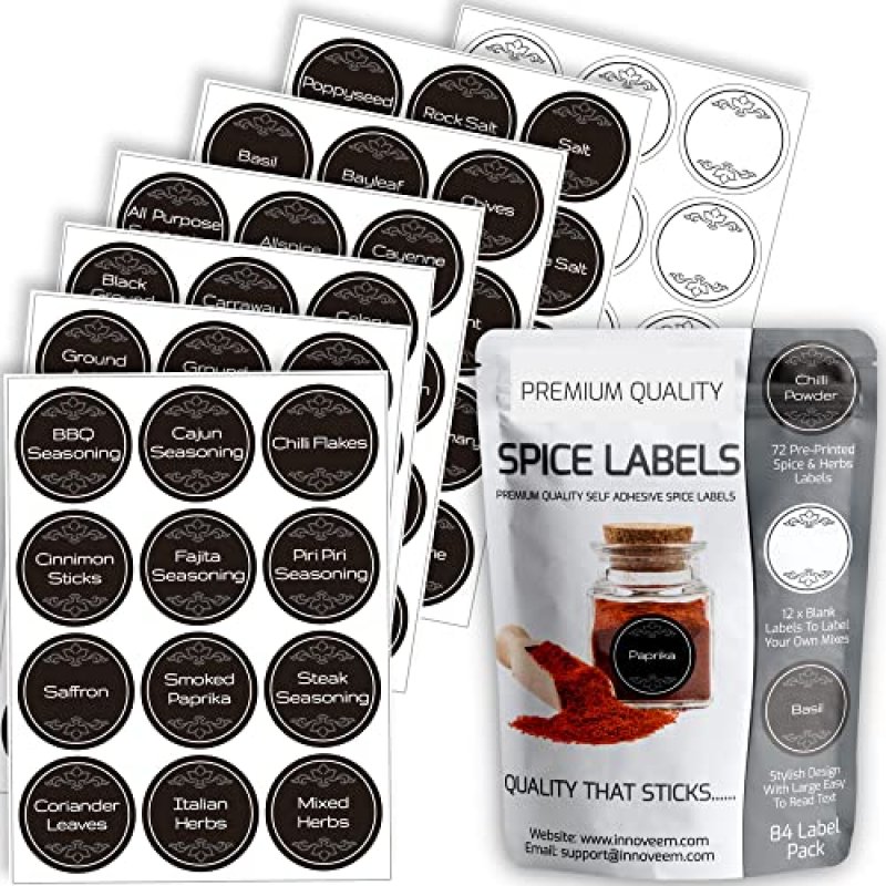 Innoveem Spice Jar Labels