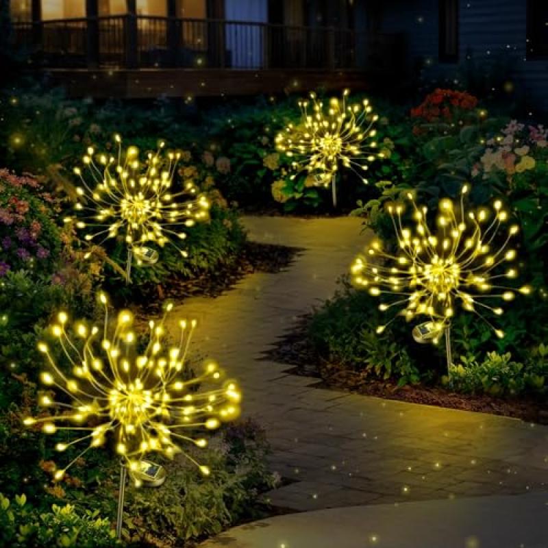 Anordsem Solar Garden Lights: Fairy Lights - Solar Fireworks 120 LED