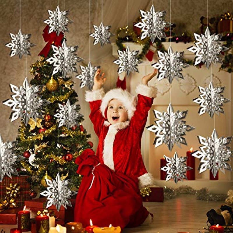 FINGOOO Snowflake Decorations