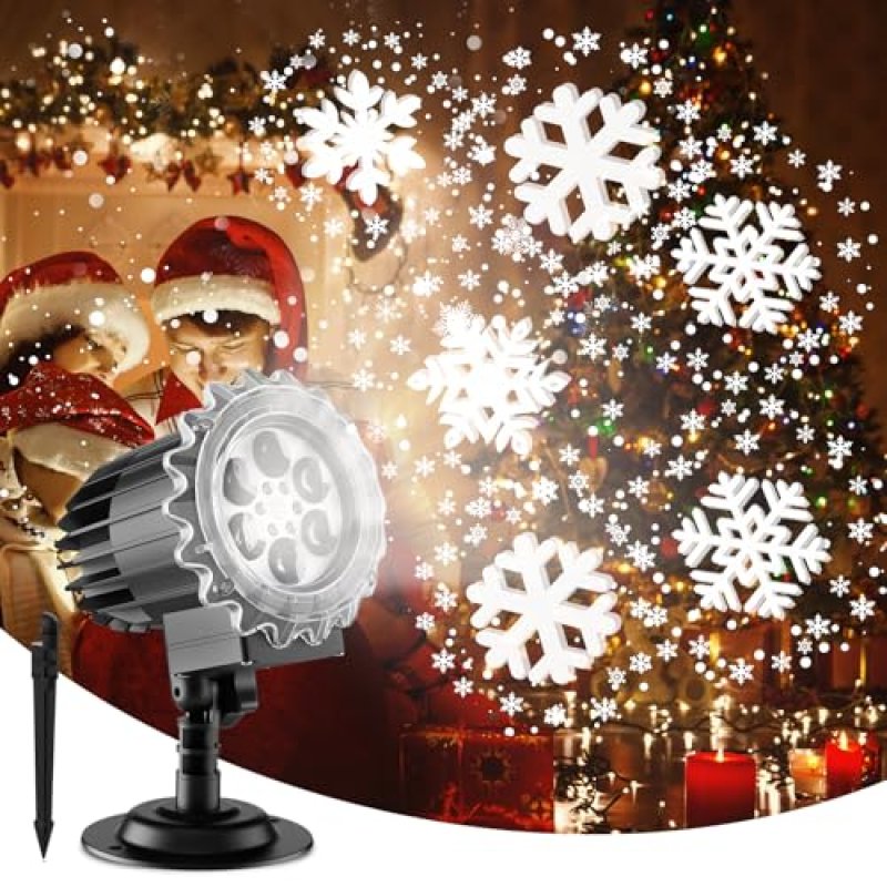 LED Snowflake Projector Lights
