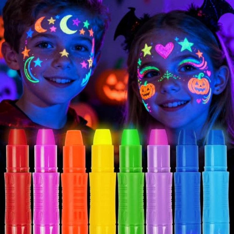 nsxsu Halloween Glow in The Dark Face Paint…