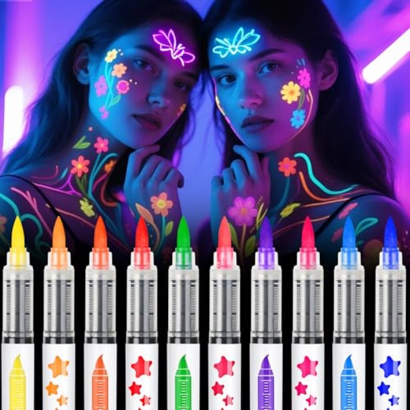 nsxsu Neon Glow Face Paint Pens