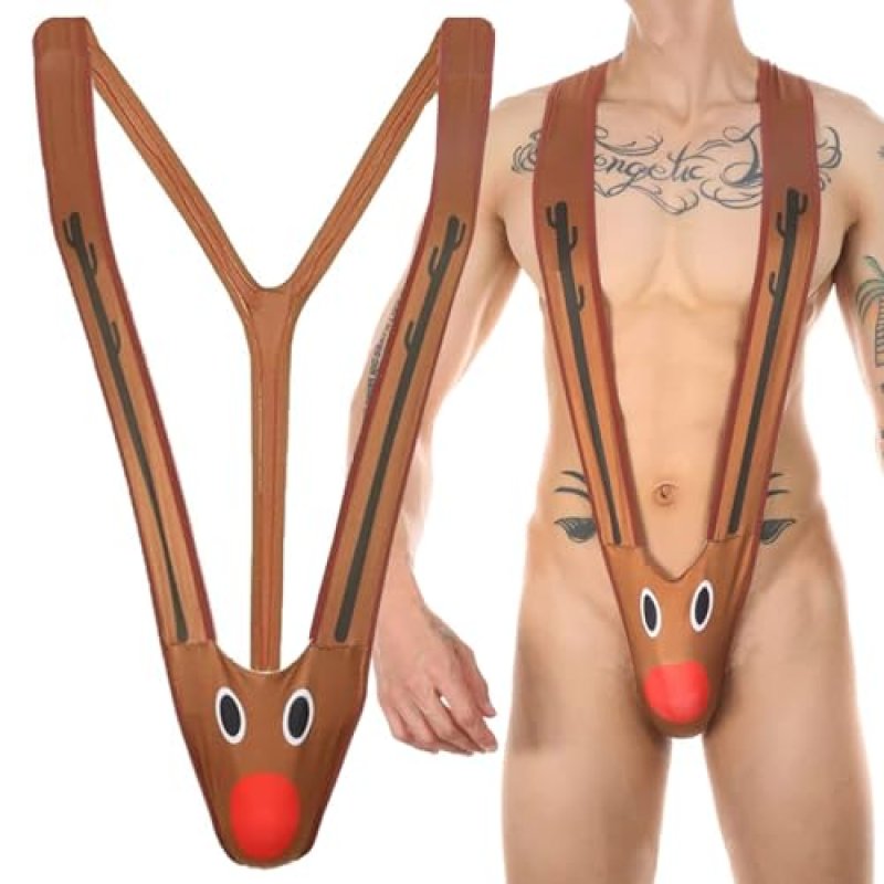 Anzhee Men's Thong Christmas Mankini Underwear…