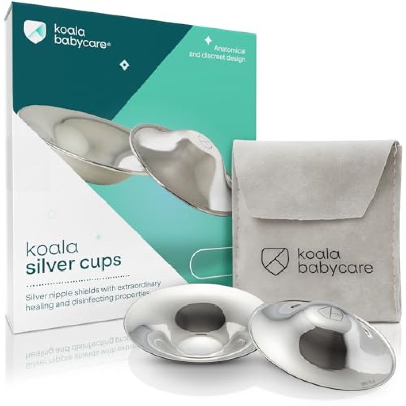 Koala Babycare Nursing Pads Cups in 100% Silver -…