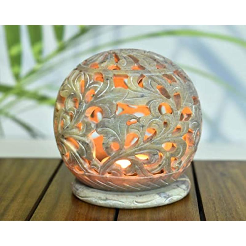 Soapstone Tealight Candle Holder