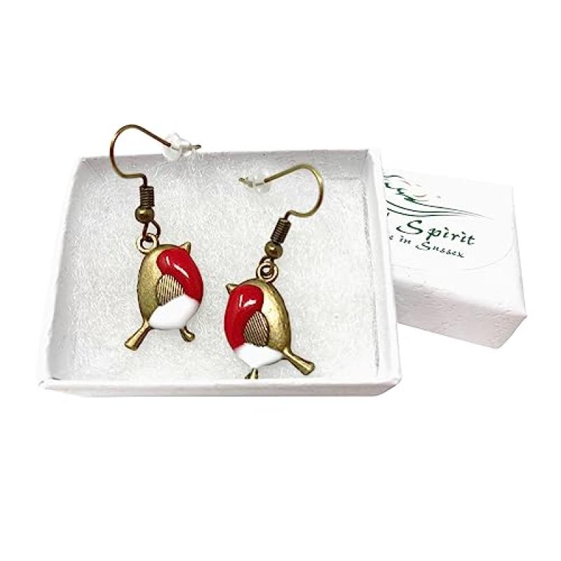 Robin Bird Dangle Earrings