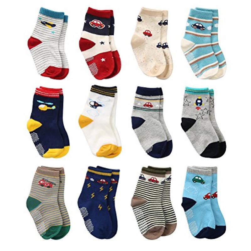 Wobon Toddler Non Skid Cotton Socks