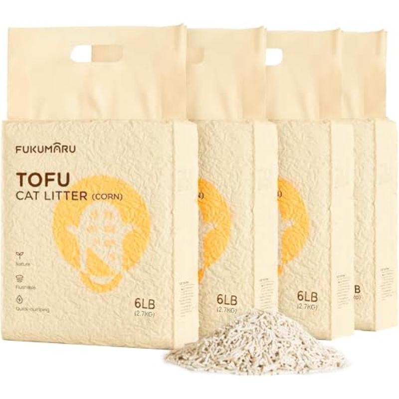 FUKUMARU Tofu Cat Litter, Clumping Pellets