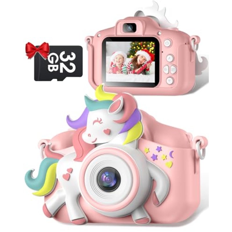 Gofunly Kids Camera, 1080P HD with 32GB Card