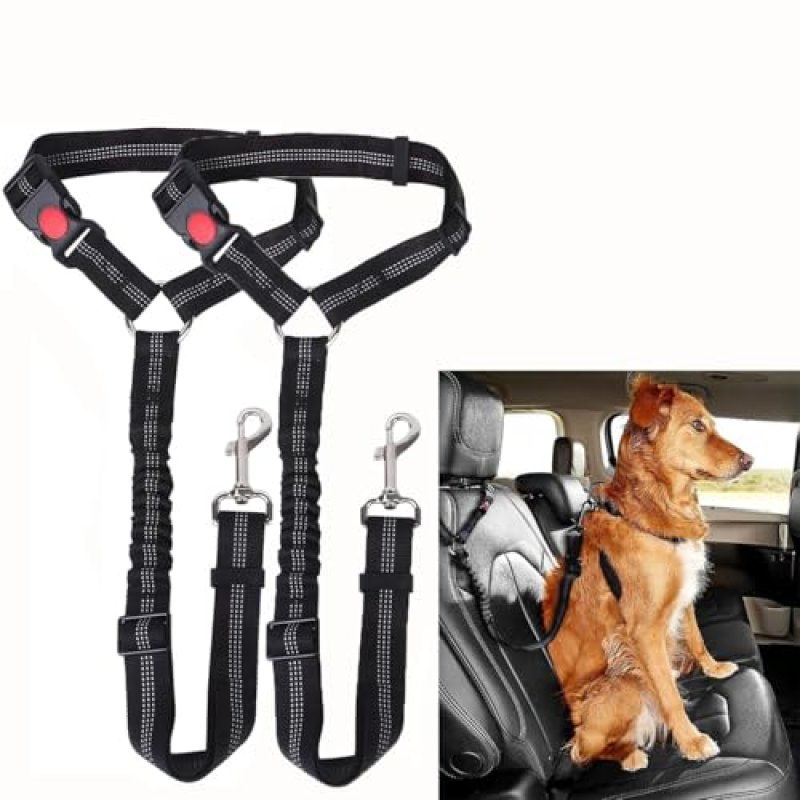 Dog Car Seat Belt 2 Pack