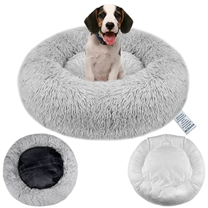 Dog Bed with Removable Cover: Fluffy Orthopedic…