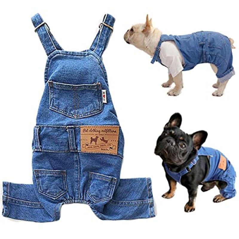 Dog Denim Overalls