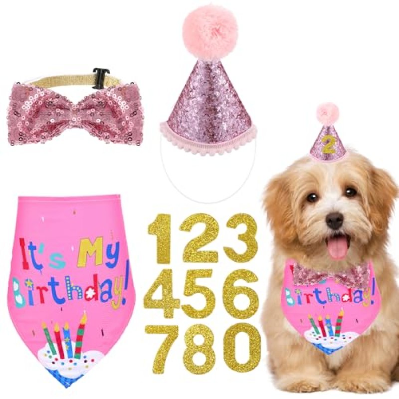 Dog Birthday Bandana Dog Birthday Hat Girl Dogs…