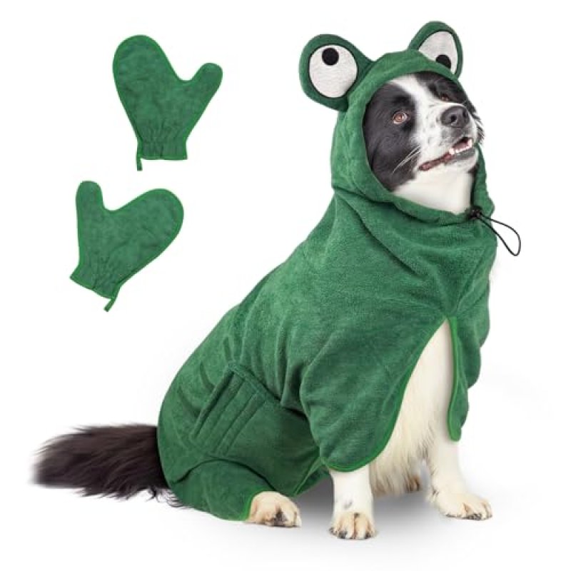 JOLOVE Dog Drying Coat Super Absorbent Dog Towels…