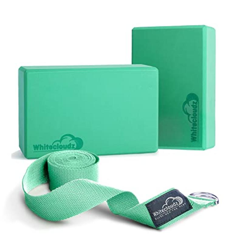 WHITECLOUDZ Yoga Blocks Set - High Density EVA Foam