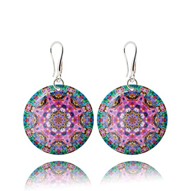 Boho Mandala Dangle Earrings