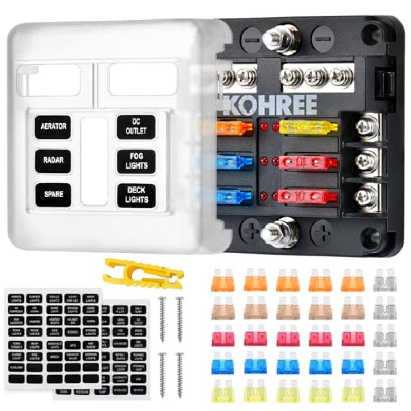 Kohree Fuse Box with LED Indicator