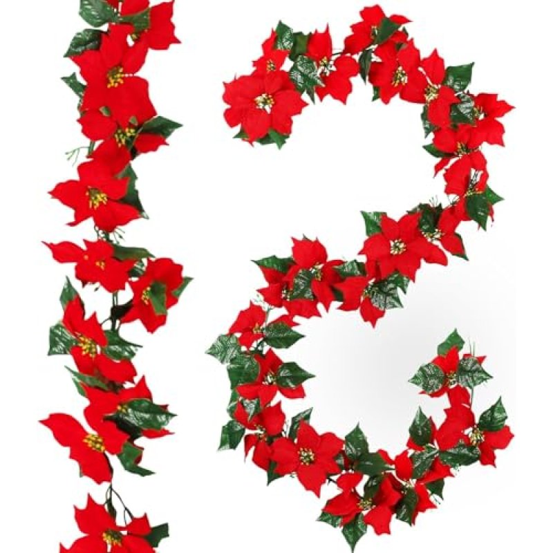 KAHEIGN Poinsettia Garland