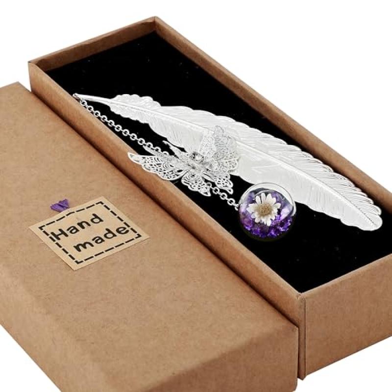 Toirxarn Silver Feather Bookmark