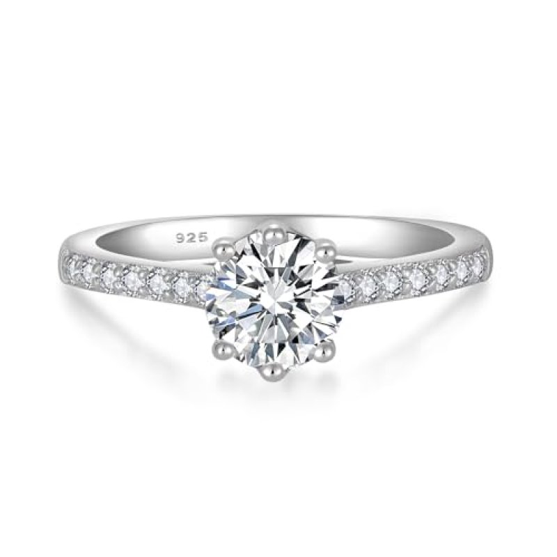 YL Moissanite Rings 925 Sterling Silver…