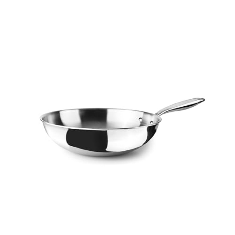 IBILI - Wok Triply Natural 30 cm, Stainless Steel…
