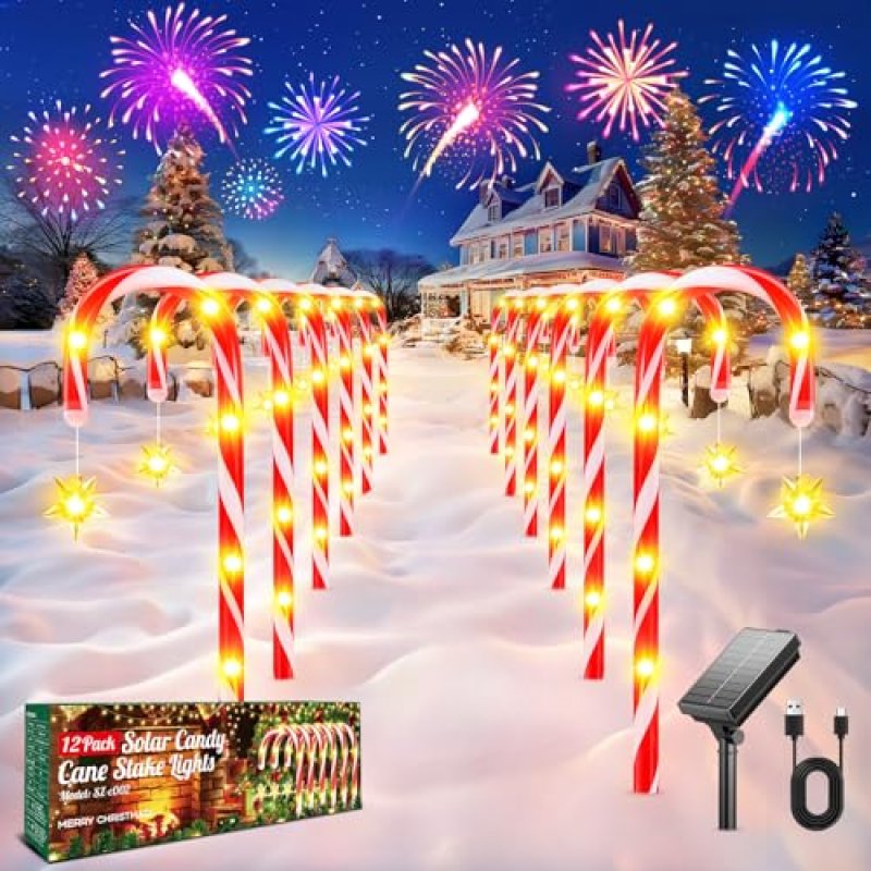 Solar Candy Cane Lights