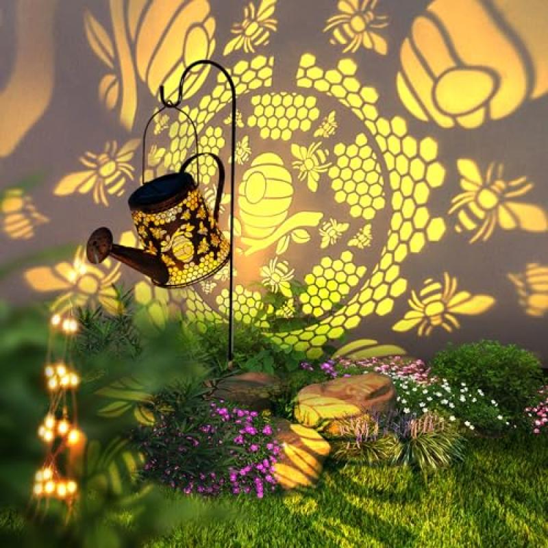 Solar Watering Can Outdoor Lights