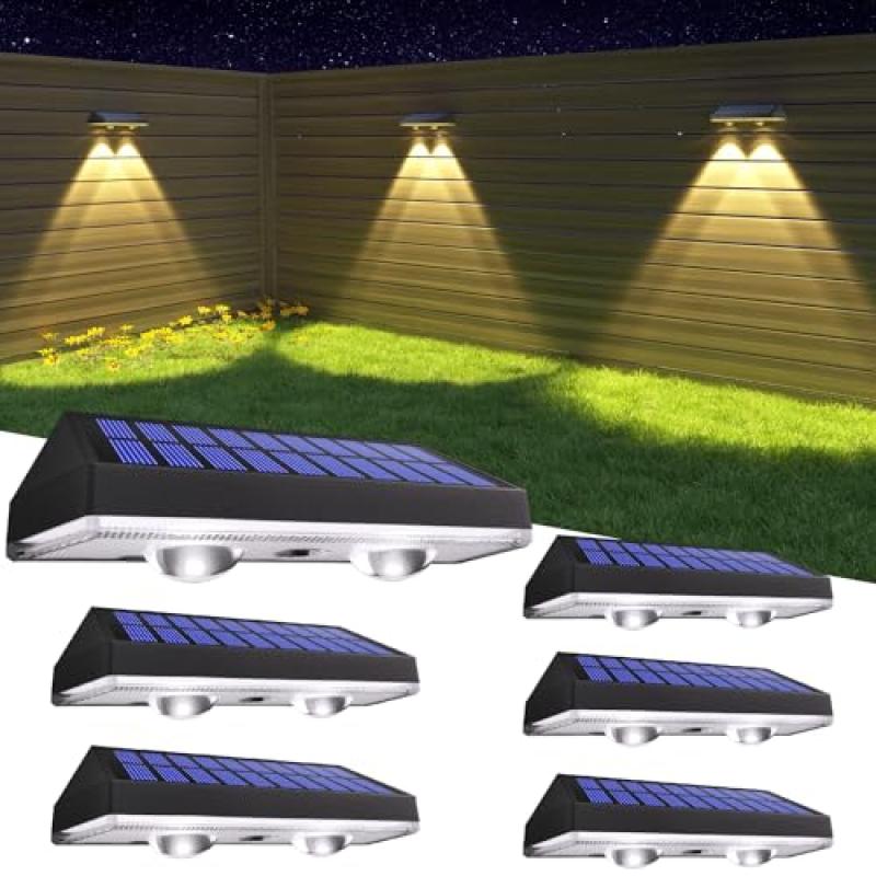 HAMLITE Solar Fence Lights - 3 Color Modes