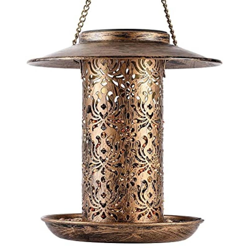 HOUSESAPP Solar Bird Feeder with Lantern