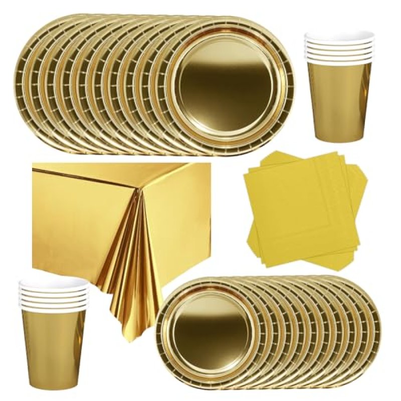POPOYU Gold Party Tableware