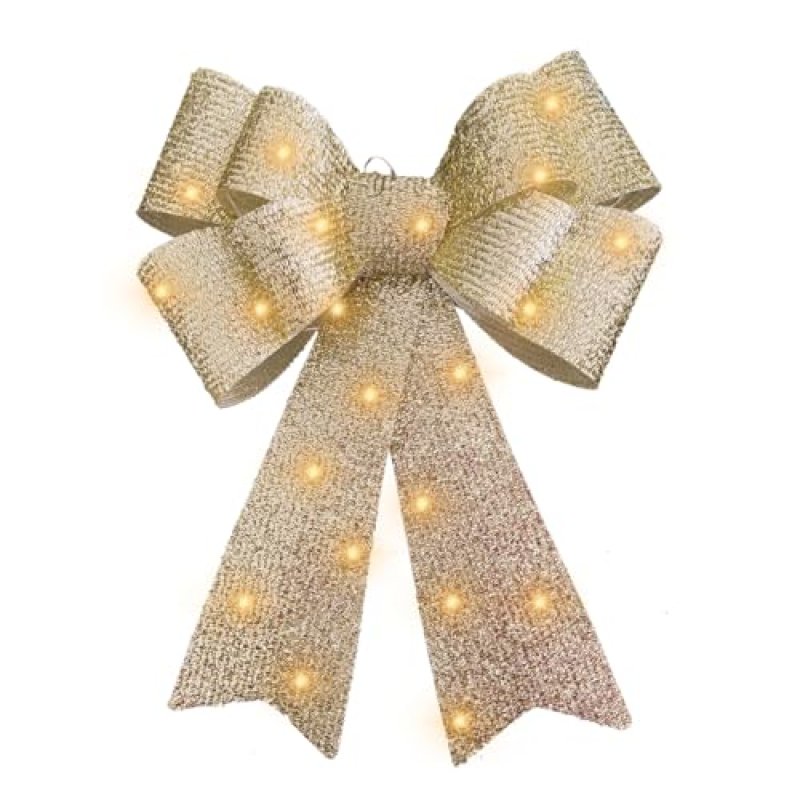 Gold Christmas Tree Bow