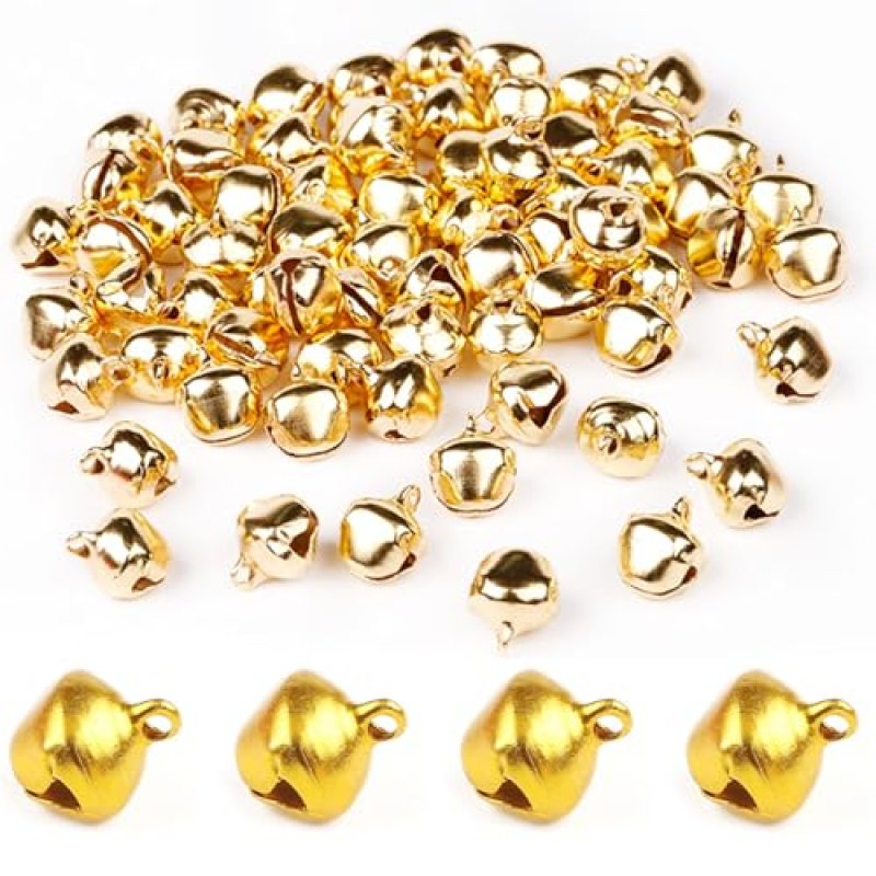 Gold Small Bells, 12mm, 50-Pack