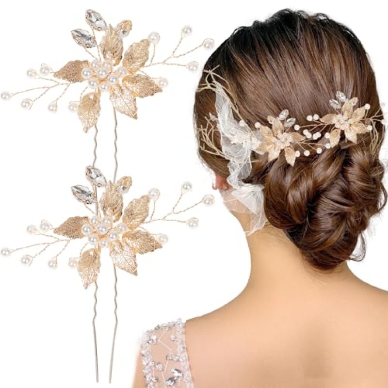 Gold Bridal Hair Pins