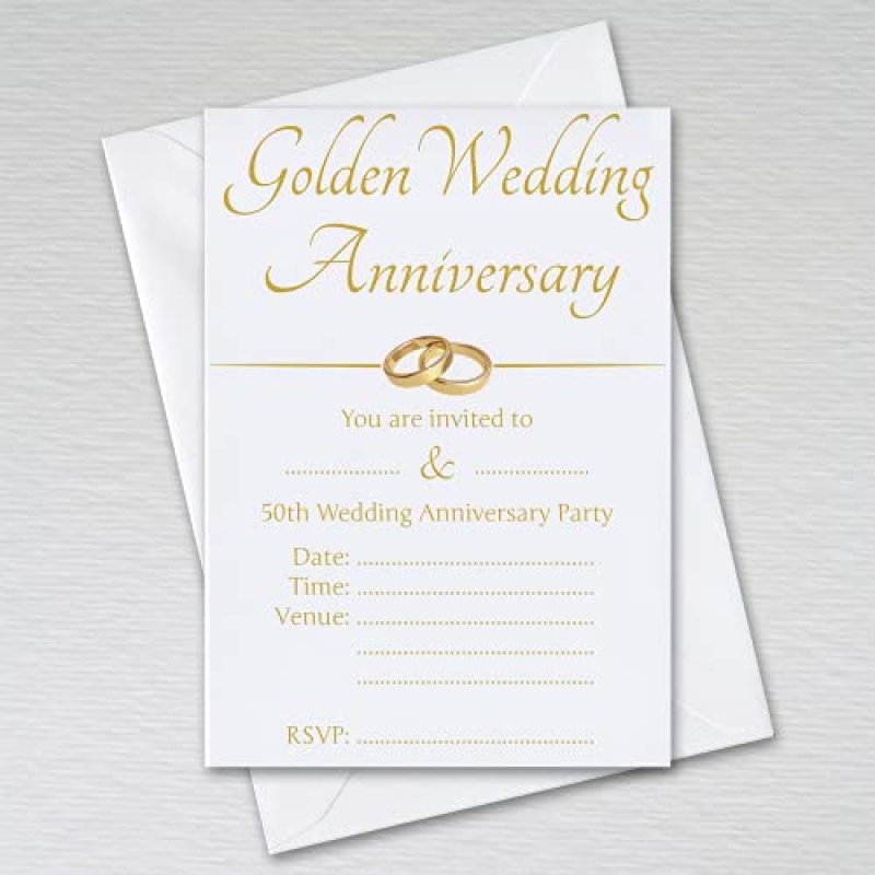 Golden Wedding Invitations