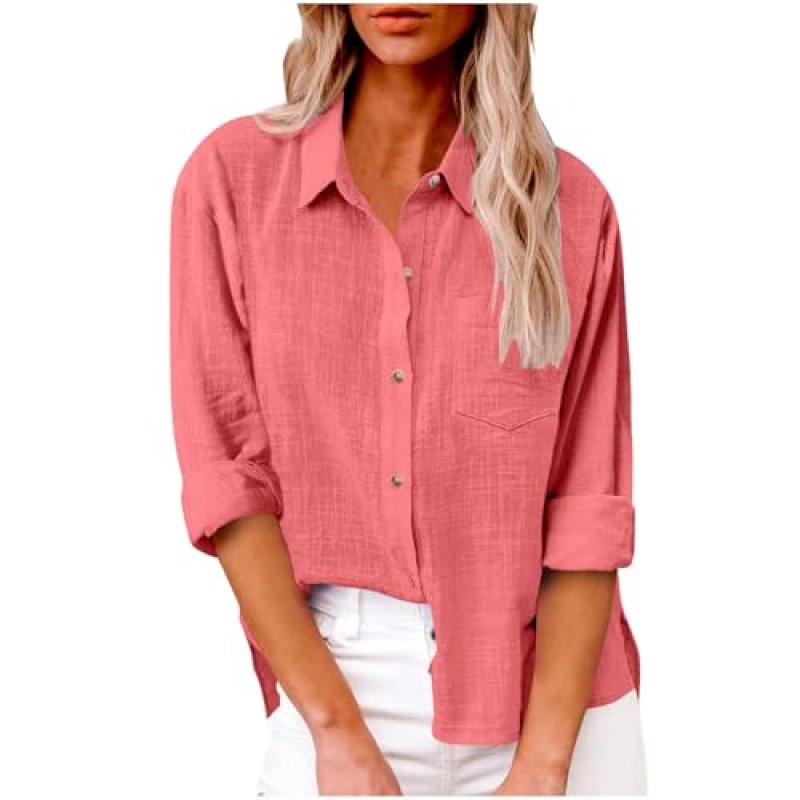 Yolimok Womens Linen Blouse