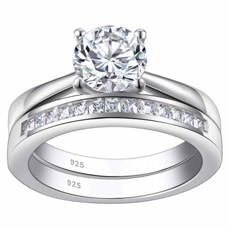 SHELOVES Solitaire Bridal Ring Sets 925 Sterling…