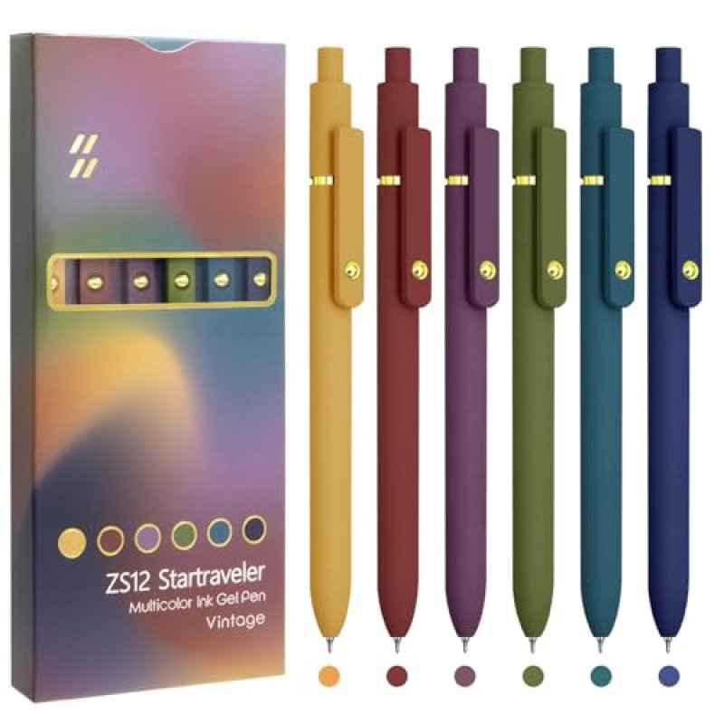 UIXJODO Colorful Pens, 6 Pcs Fine Point Smooth…