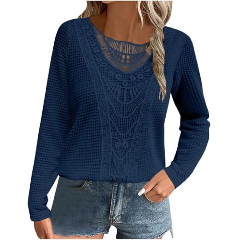 Women's Waffle Tunic Top