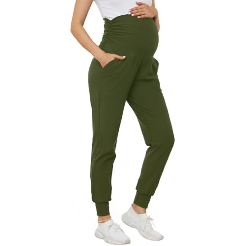 Women's Maternity Joggers Over Bump Stretchy…
