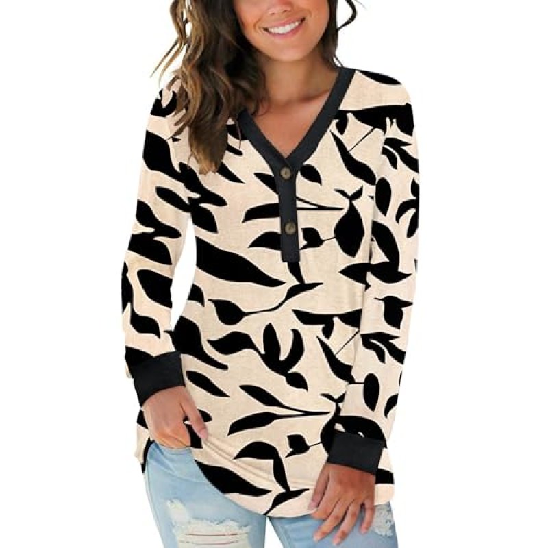 AUSELILY Women's V-Neck Top