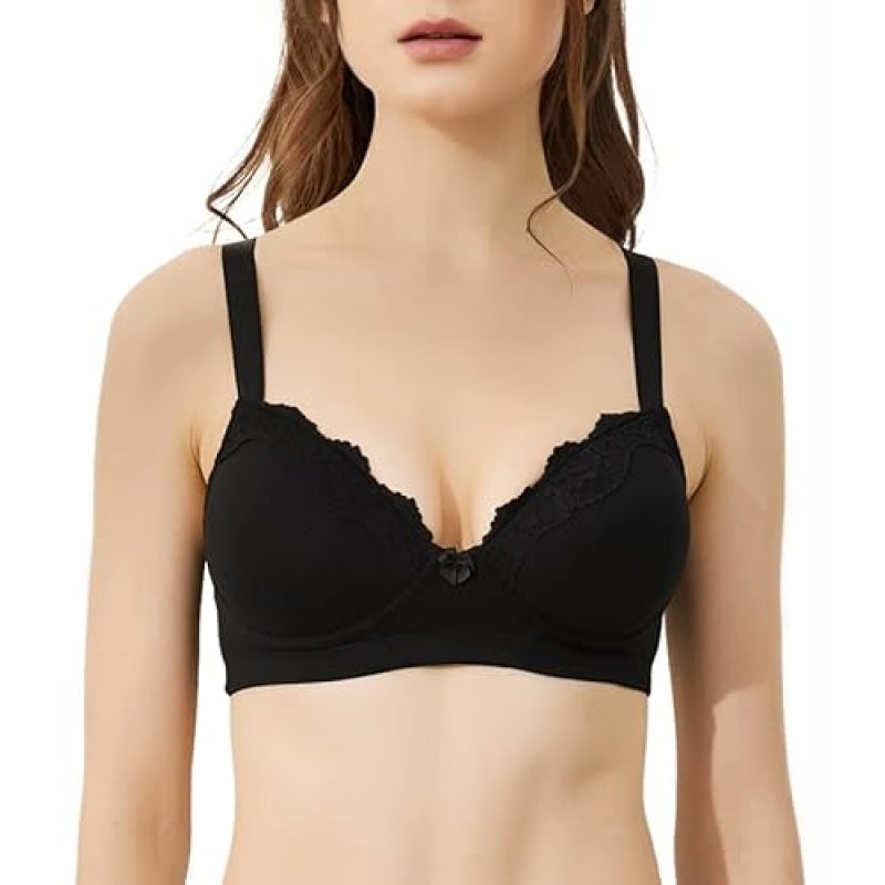 VANEVER Women's Cotton Bra Padded Non Wired Bra,…