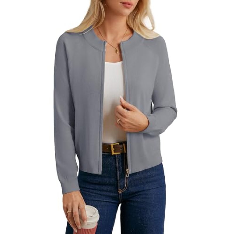 Women's Crew Neck Cardigan