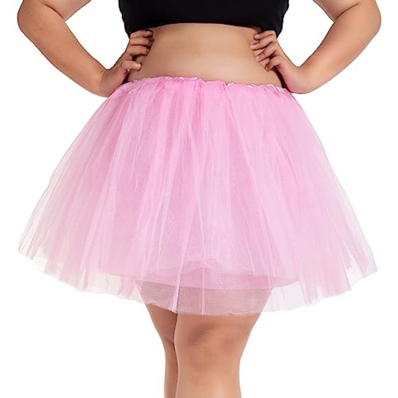 PLIKSUVER Women's Tutu Skirts 4 Layered Tulle…