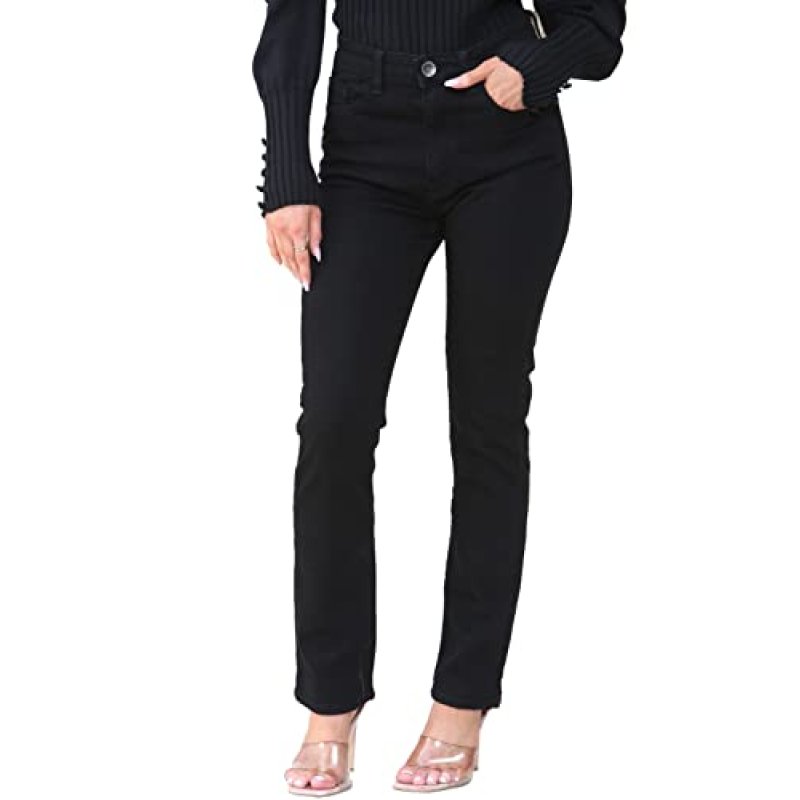 BRAND KRUZE Womens Jeans High Waisted Straight…
