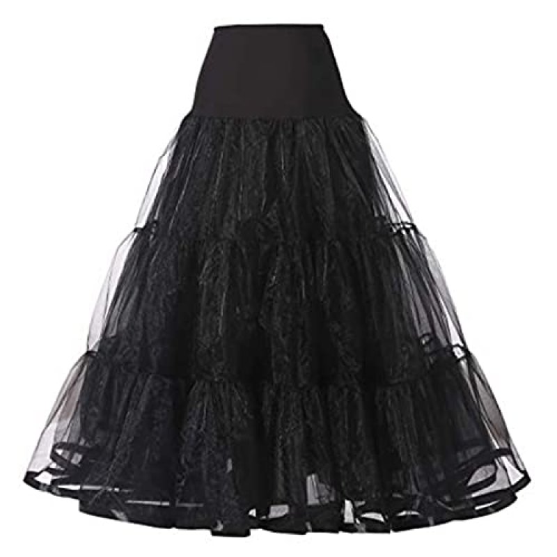 Womens Long Tulle Skirt Pleated A Line Tutu Skirt…