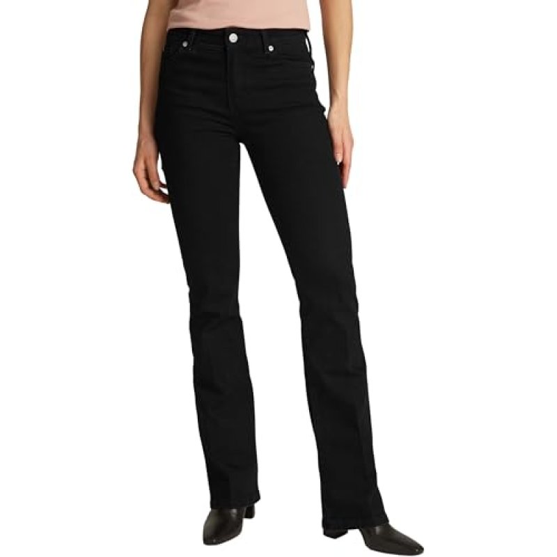 Tommy Hilfiger Women's Bootcut Fit Jeans, Black …